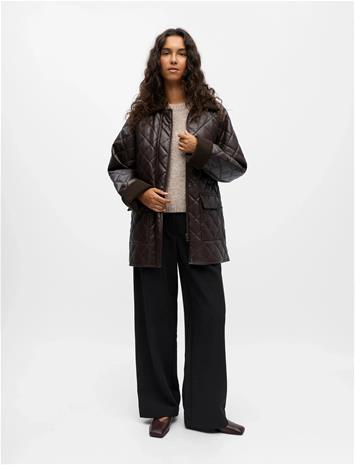 Object Objjuna L/S Re Quilted Jacket 140 Tikkitakki Brown Object