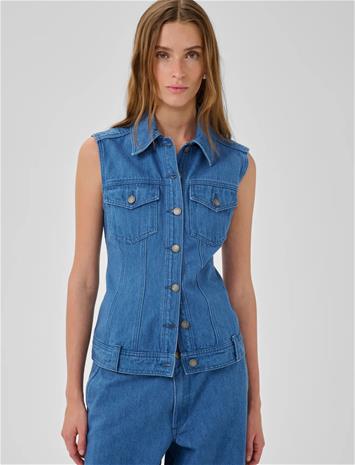 My Essential Wardrobe Mwsaka 180 Shaped Vest - Blue - 46