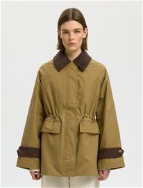 Selected Slfwilma Waxed Clair Jacket Noos - Brown - 44