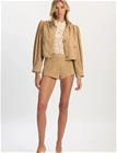 Bardot Leon Vegan Leather Jacket - Beige - XL