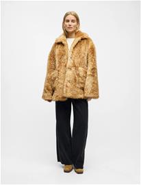 Object Objfai L/S Oz Fake Fur Jacket Aw Fair 25 - Brown - 44