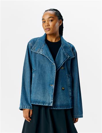 Object Objtilla Gro L/S Lo Denim Jacket Noos - Blue - XL