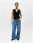 Object Objviva S/L Re V-Neck Knit Top Noos - Black - XL