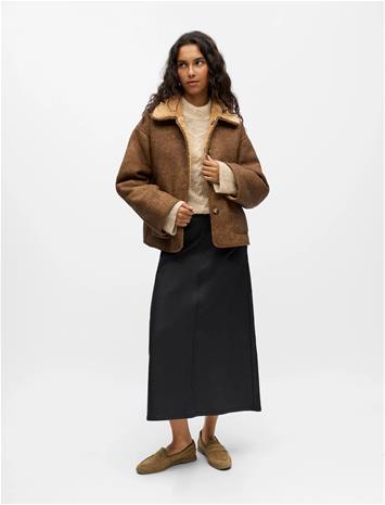 Object Objsharri Ls Lo Reversible Jacket 140 - Brown - 42 – kuva 1/3