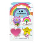 Hiusklipsit Invisibobble Clipstar Kids Happy World, värikäs liukumaton 4 kappaleen setti