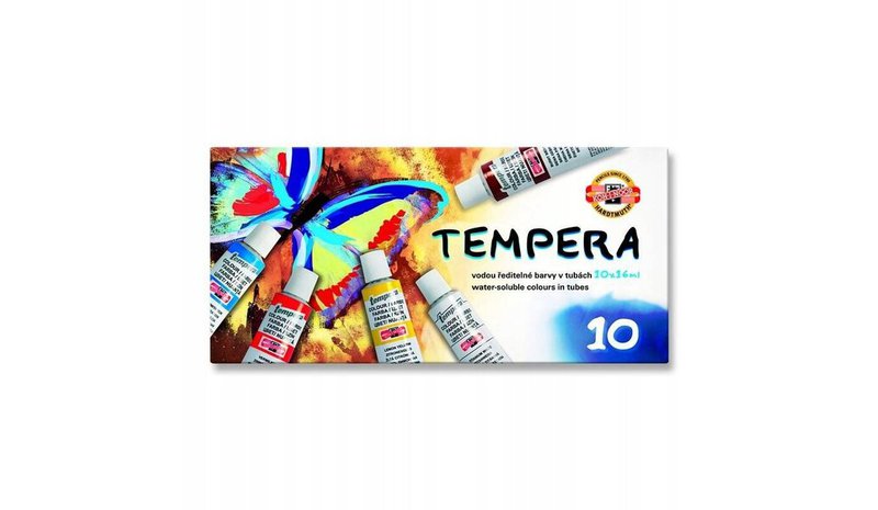 Temperavärit tuubissa, 10 väriä – kuva 1/1