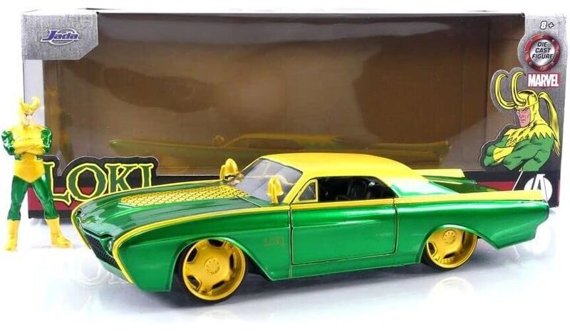 Jada Marvel Loki 1963 Ford Thunderbird 124 ilmaiseksi DieCast-leluille