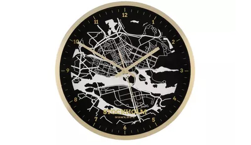 Seinäkello city Stockholm 30 cm – kuva 1/1