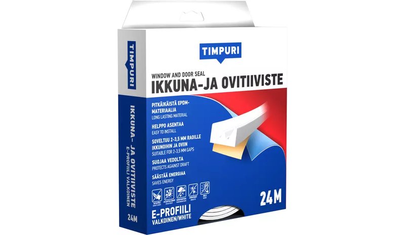 Tiiviste Timpuri E 24 m valkoinen