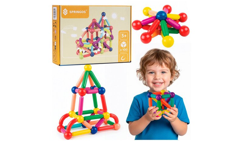 Magneettinen rakennussarja 100 osaa Springos KG0051