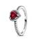 Pandora Timeless Ring Non-stackable Sparkling Red Elevated Heart sormus 198421C02-52 – kuva 3