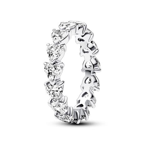 Pandora Timeless non-stackable Row of Hearts Eternity Ring Sterling silver 193103C01-54