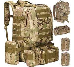 Turisti-/sotilasreppu 45L, camo