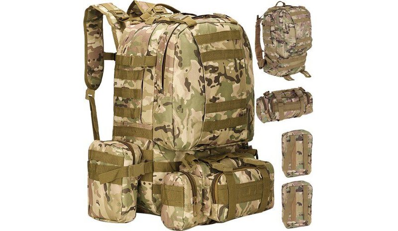 Turisti-/sotilasreppu 45L, camo