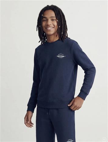 Jack & Jones Jjbrandon Sweatshirt/Shorts Set Mp Jnr - Navy - 176