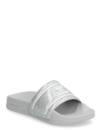 Hummel Pool Slide Glitter Jr - Silver - 38