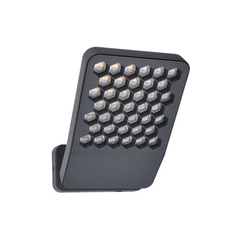 ATLANTIS-LED-ulkoseinävalaisin, tummanharmaa, 22 cm, metallia, IP54