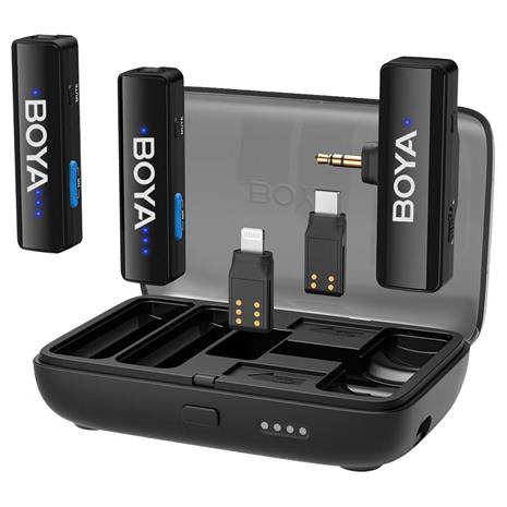BOYA Microphone LINK V2.0 3.5mm Wireless X2 System Lightning USB-C
