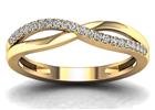 Lykken Elegance LYG23081 crossover keltakulta timanttisormus 0,10 ct