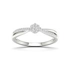 Lykken Elegance LYWG25279 valkokultainen crossover-timanttisormus 0,15 ct