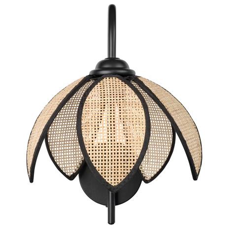 OSRAM seinävalaisin Decor Rattan Lotus, beige/musta, E27