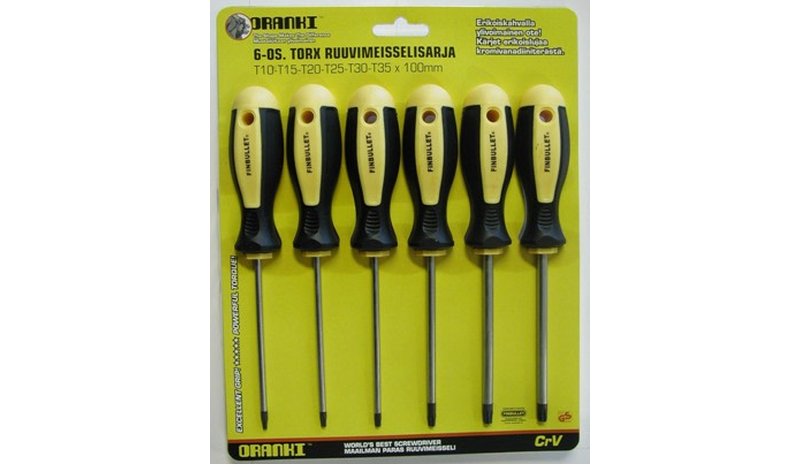 TORX RUUVIMEISSELISARJA 6-OS.