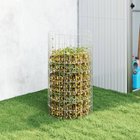 vidaXL Puutarhakomposti Ø50x100 cm galvanoitu teräs