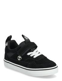 Timberland Stone Jump Low Hook & Loop Sneaker Black Suede - Black - 30