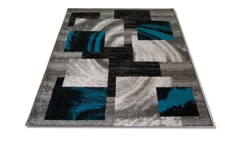 Matto harmaa / turkoosi 80x150cm, Matot