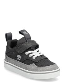 Timberland Stone Jump Low Hook & Loop Sneaker Dark Grey Canvas - Grey - 27