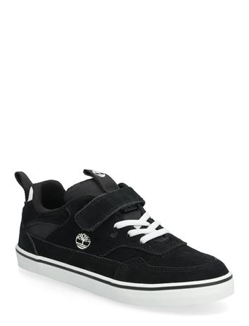Timberland Stone Jump Low Hook & Loop Sneaker Black Suede - Black - 50