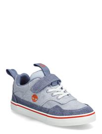 Timberland Stone Jump Low Hook & Loop Sneaker Lt Blue Canvas - Blue - 50