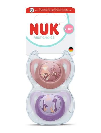 NUK First Choice Classic Tutti 2-pack Koko 2, Monkey/Kangaroo