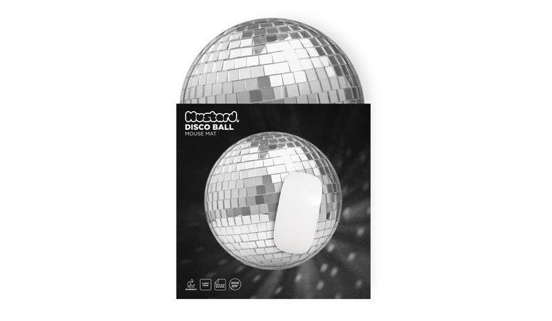 Mustard Disco Ball Mouse Mat, hiirimatto