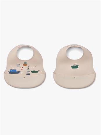 Liewood - Ember Printed Bib - Sailing / Sandy - One size