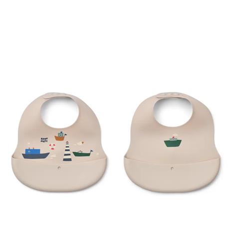 Liewood - Ember Printed Bib - Sailing / Sandy - One size