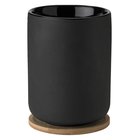 Stelton Theo Termokop Med Coaster 0.25 L. Black Home Tableware Cups & Mugs Coffee Cups Black Stelton