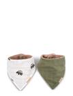 Filibabba Bandana Bib 2-Pack - Tractor - Multi/patterned - ONE SIZE