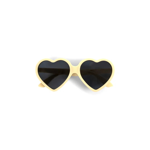 Filibabba - Kids Sunglasses â€“ Heart â€“ Recycled Plastic - Sunlight - Yellow - 1-3 Years