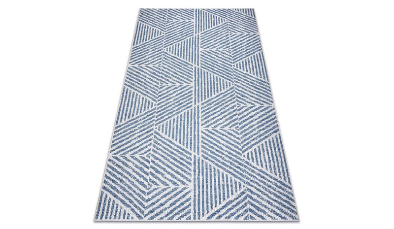Matto String SIZAL COLOR 47176360 zigzag, beige / sininen