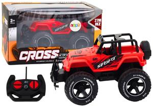Kauko-ohjattava RC-maastoauto 1:18, punainen