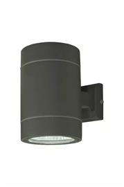 CYKLO seinävalaisin, tummaharmaa, 2 x 3W LED, IP54