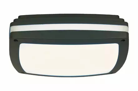 QUADRO plafondi, tummaharmaa, 16W LED, IP54 – kuva 1/1