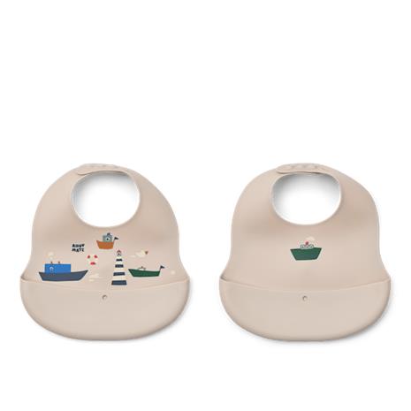 Liewood - Ember Printed Bib - Sailing / Sandy - One size