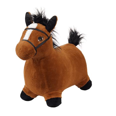 Krea Hop And Bounce Plush Horse Brown