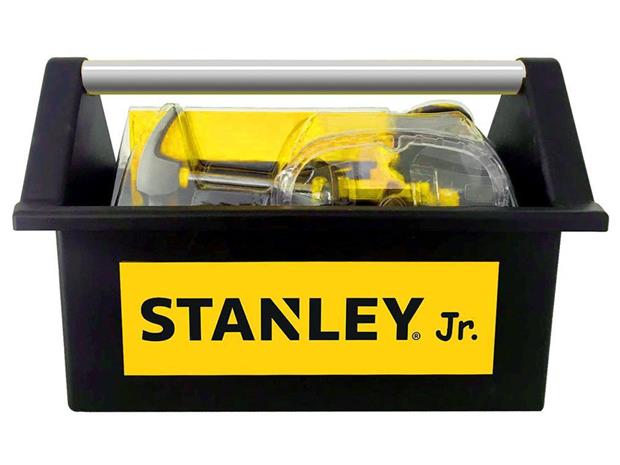 Open Toolbox + 5 pc Toolset Hammer Screwdriver Philips Screwdriver Flat Square Safety Goggle Open Toolbox
