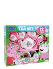 Gurli Gris Peppa Pig - 12 Pcs Porcelain Tea Set Toys Toy Kitchen & Accessories Coffee & Tea Sets Pink Gurli Gris