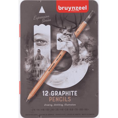Bruynzeel Expression Graphite Pencils Tin 12 – kuva 2/5