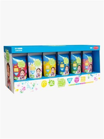 Natural Face & Finger Paint 65ml Tubes 6-Pack