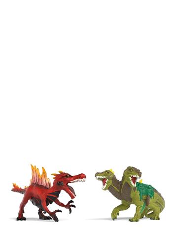 Schleich Fire Saurian vs. Jungle Lizard